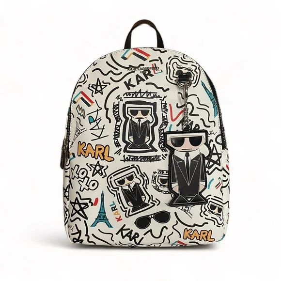 Karl Lagerfeld White Graphic Backpack KARL LAGERFELD PARIS Maybelle Mini Backpack - Macy main image 4
